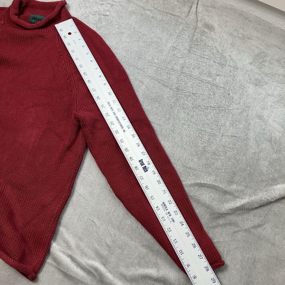 J Crew Sweater Mens XS Red 1988 Rollneck Cotton Minimalist Coastal Spring BW186 - Picture 8 of 10
